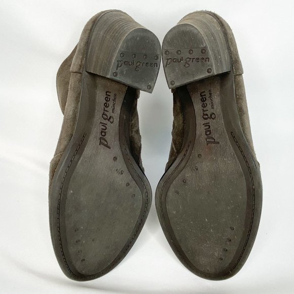 Paul Green Munchen Womens Brown Suede Block Heel Ankle Boots US 8 - Picture 4 of 11